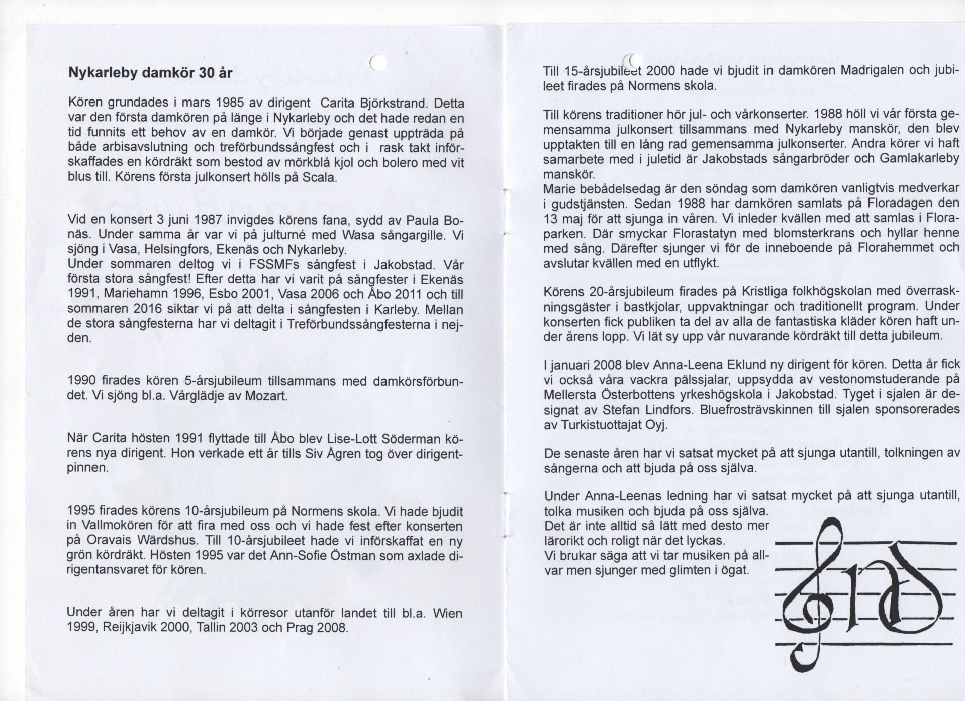 Nykarleby Damkör 30 år